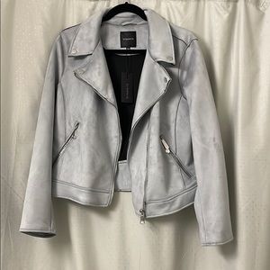 New With Tags Blue Velvet/Suede Moto jacket